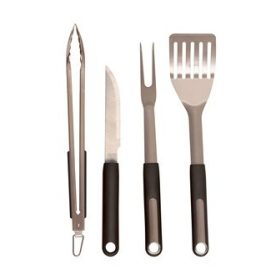   Riwall RBBQ 4B SET 4-részes prémium rozsdamentes acél grilleszköz készlet