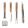 Riwall RBBQ 4W SET 4-részes prémium rozsdamentes acél grilleszköz készlet