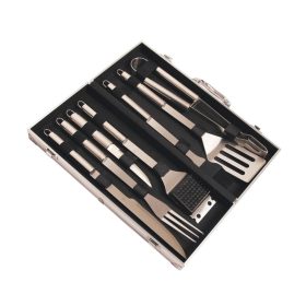   Riwall RBBQ 7S SET 7-részes rozsdamentes acél grilleszköz készlet kofferben