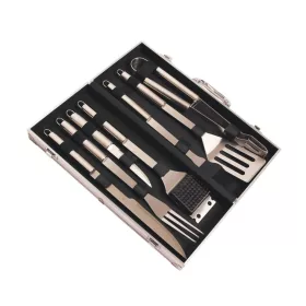   Riwall RBBQ 7S SET 7-részes rozsdamentes acél grilleszköz készlet kofferben