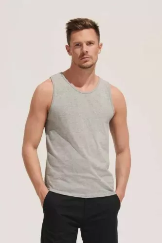 Sols Trikó Justin férfi grey melange 5XL(100% pamut 150g/m2)