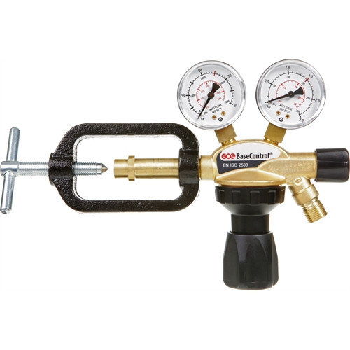 GCE Basecontrol DIN reduktor Acetilén 25/1.5 bar kengyel G3/8"Lh