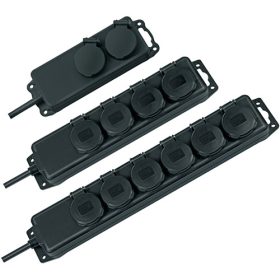   Brennenstuhl elosztó IP44 6 dugaszhelyes fekete 2m H07RN-F 3G1.5