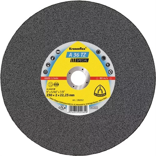 Klingspor vágókorong 230x2x22.23mm A 36 TZ S Egyenes