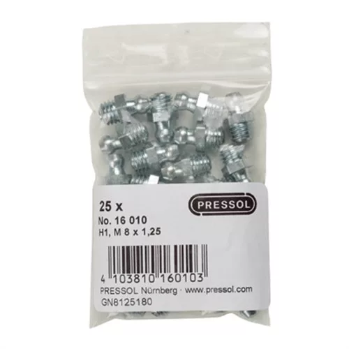Pressol Babás zsírzógomb H1-egyenes M 8 x 1,25-VZ-SK-SW 9-25db