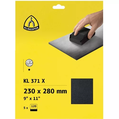 Klingspor kiakasztható csiszolóvászon A4 230x280mm P 240 KL 371 X S 5SRT (5 db/csomag)