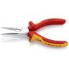 Knipex Félkerek csőrű fogó vágóéllel (Rádiófogó) krómozott VDE 160 mm