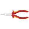Knipex Félkerek csőrű fogó vágóéllel (Rádiófogó) krómozott VDE 160mm