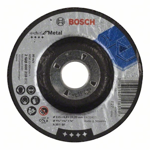 Bosch tisztítókorong fémhez 115x6.0mm A 30 T BF hajlított