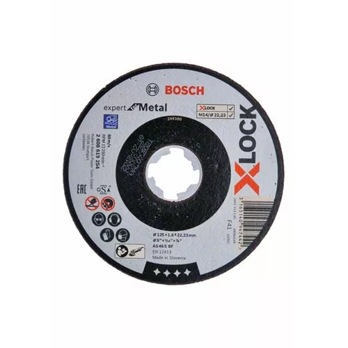Bosch vágókorong 125x1.6 fémhez egyenes X-Lock