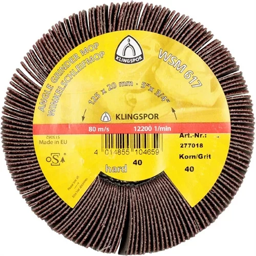 Klingspor Lamellás csiszolókerék LS 309 X, 115 x 20 mm szemcse P60 M 14 menet WSM 617