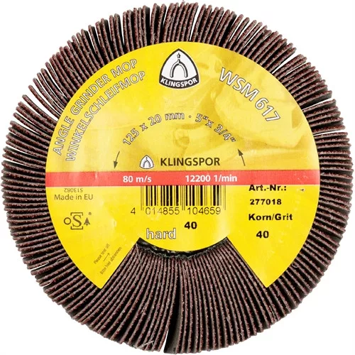 Klingspor Lamellás csiszolókerék LS 309 X, 115 x 20mm szemcse P60M 14 menet WSM 617