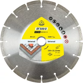  Klingspor gyémánt vágótárcsa 230x2.3x22.23mm P DT 300 U S=Standard