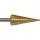 PTG lépcsős egyenes hornyú lemezfúró HSS TiN 9-36 x 3 mm