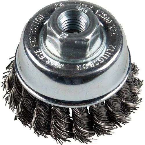 Klingspor Fazékkefe fonott egysoros 65mm M 14 menettel 0.35 acél