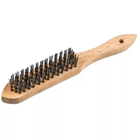   Klingspor Kézi kefe Standard négy soros 125 x 25 x 290 mm fa nyéllel 0.35 sárgaréz