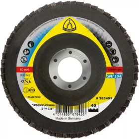   Klingspor Lamellás csiszolótányér, 125 x 22.23mm szemcse P80 kúpos