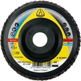   Klingspor Extra Lamellás csiszolótányér, 125 x 22.23mm szemcse P80 kúpos