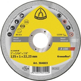   Klingspor Kronenflex A 100 Extra Vágókorongok, 115 x 1 x 22.23 mm egyenes