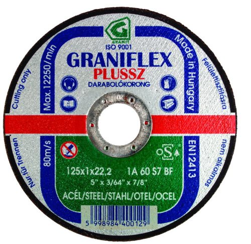 Gránit vágókorong 400x4.0x40  1A24S7BF 100m/s (Graniflex Plussz)