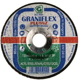   Gránit csiszolókorong 125x6.0x22.23 1A30S7BF 80 ( Graniflex Plussz)