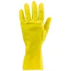 HTG sárga gumikesztyű 30cm/0.5mm pamutbolyhozott belső XL