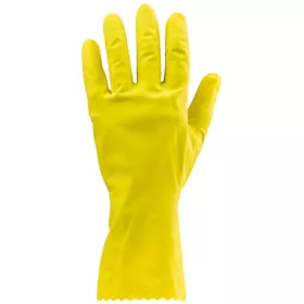 HTG sárga gumikesztyű 30cm/0.5mm pamutbolyhozott belső XL