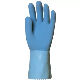   Mártott kék gumikesztyű érdes 30cm/1 3mm vegyszerálló 10