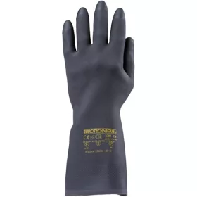 Neoprén fekete vegyszerálló kesztyű 32cm/0 7mm érdes 7