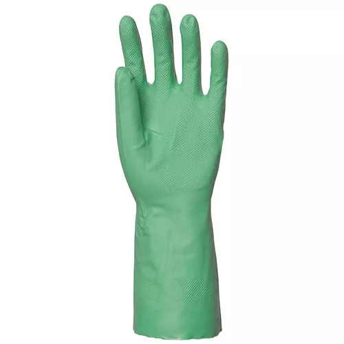 Mártott zöld nitril kesztyű vegyszerálló 33cm/0.46mm 10