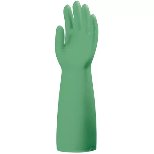 Mártott zöld nitril kesztyű vegyszerálló 45cm/0.56mm 10