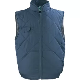 CHOUKA kék steppelt mellény 3 zseb 160g/m2 S (40/42)