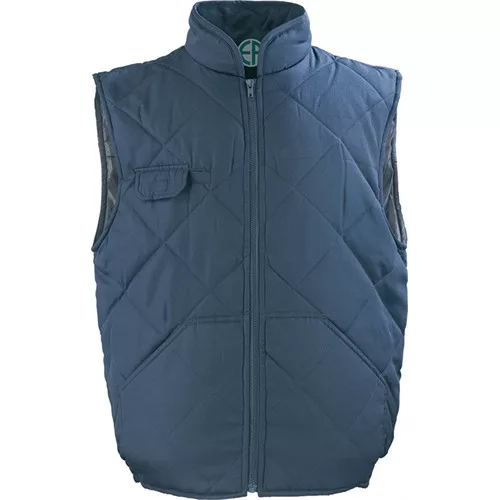CHOUKA kék steppelt mellény 3 zseb 160g/m2 S (40/42)