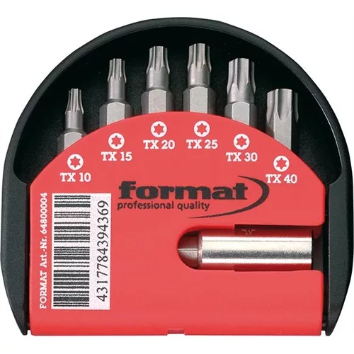 Format bitkészlet 1/4" 7db-os Torx