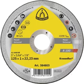   Klingspor Kronenflex A 100 Extra Vágókorongok, 125 x 1.6 x 22.23mm egyenes