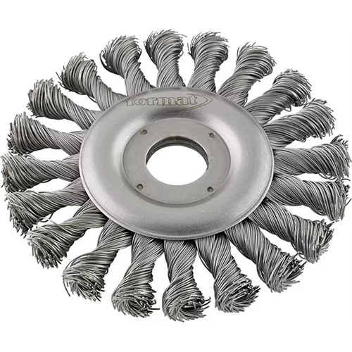Format körkefe fonott rozsdamentes drót 0.5mm 125mm