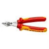 Knipex VDE elektronikai fogó polírozva 125mm fazetta nélküli vágóél