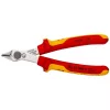 Knipex VDE elektronikai fogó polírozva 125mm fazetta nélküli vágóél