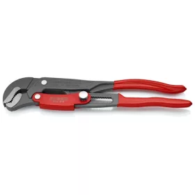   Knipex csőfogó S pofával 45° 1" gyorsállítás, szürke porfestés, mártott nyél