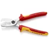 Knipex Kábelolló kettős vágóéllel krómozott VDE 200 mm
