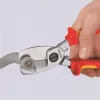 Knipex Kábelolló kettős vágóéllel krómozott VDE 200 mm