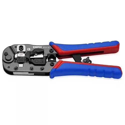 Knipex krimpelő fogó RJ45 Western dugókhoz többkomponensű markolattal 191mm