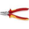 Knipex Krimpelő fogó érvéghüvelyekhez VDE 180 mm