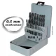 Terrax csigafúró készlet 19 részes 1-10x0.5mm hengerelt HSS