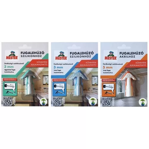 Mester fugalehúzó szilikonhoz 3mm egyenes (szürke/türkiz)