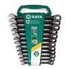 SATA racsnis csillag-villáskulcs készlet 8-19 mm 12 részes Black Edition