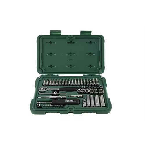 SATA dugókulcs készlet 1/4" 3.5-14mm 52 részes