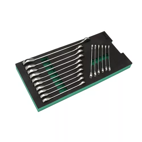 SATA racsnis csillag-villáskulcs készlet 5.5-21 mm 16 részes szivacsmodulban