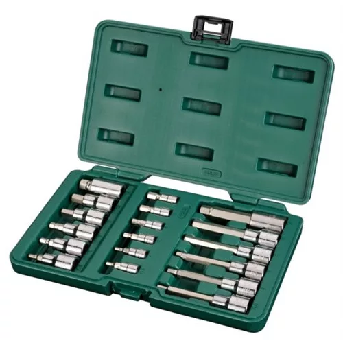 SATA imbusz dugókulcs készlet 1/4"-1/2" 18 részes (3-12 mm)