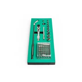 SATA vékony fejű racsni készlet 1/4" 45 részes